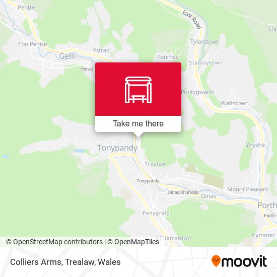 Colliers Arms, Trealaw map