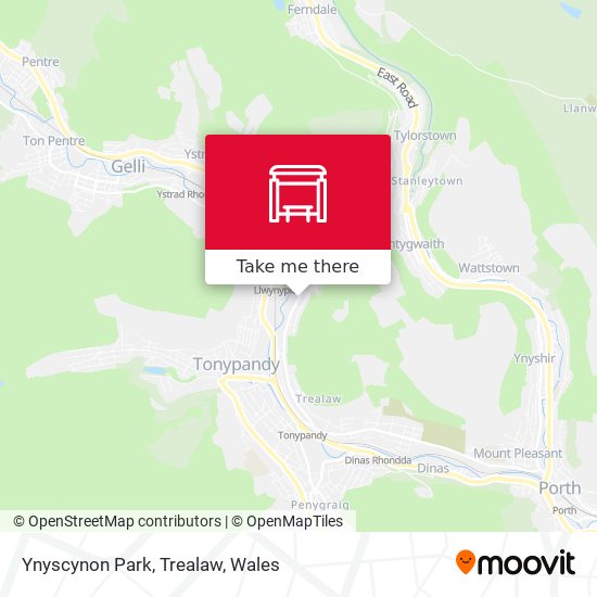 Ynyscynon Park, Trealaw map