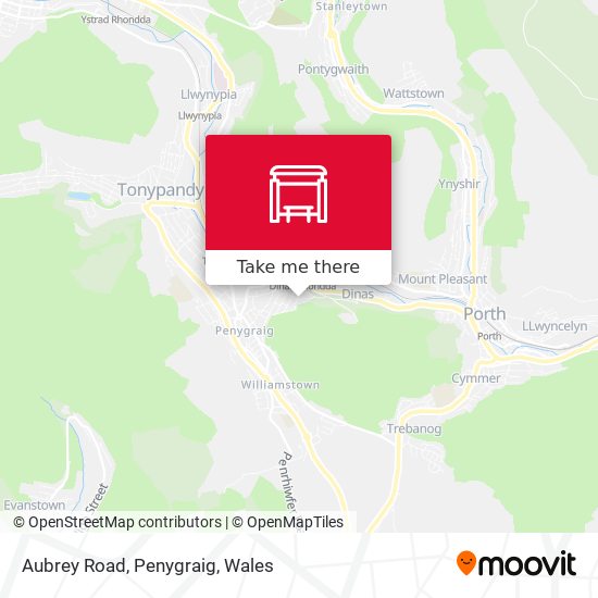 Aubrey Road, Penygraig map