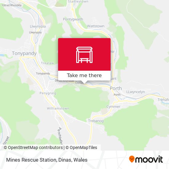 Mines Rescue Station, Dinas map