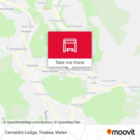Cemetery Lodge, Trealaw map