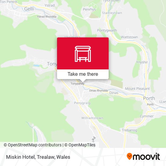 Miskin Hotel, Trealaw map