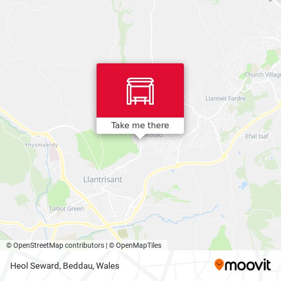Heol Seward, Beddau map