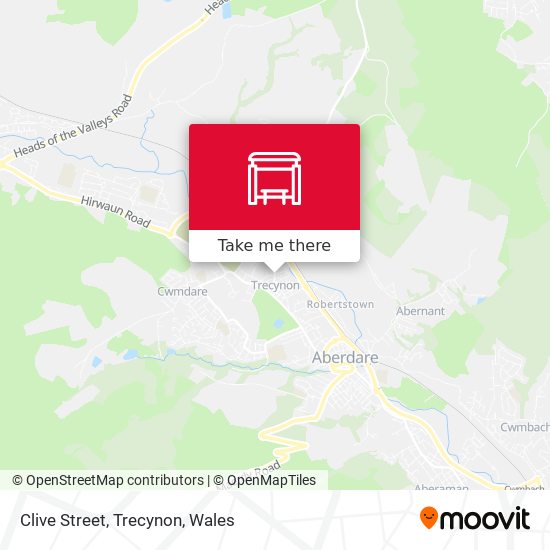 Clive Street, Trecynon map