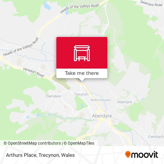 Arthurs Place, Trecynon map