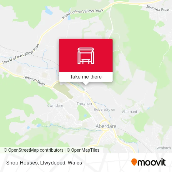 Shop Houses, Llwydcoed map