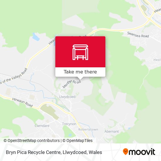 Bryn Pica Recycle Centre, Llwydcoed map