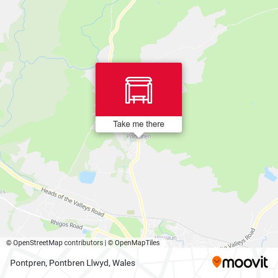 Pontpren, Pontbren Llwyd map