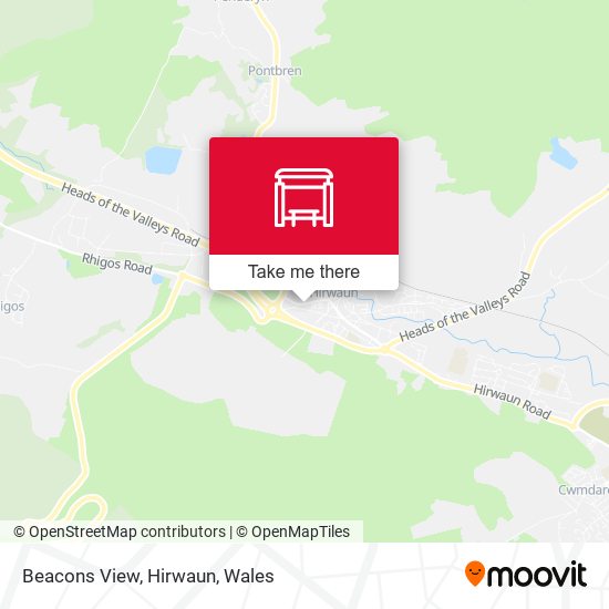 Beacons View, Hirwaun map