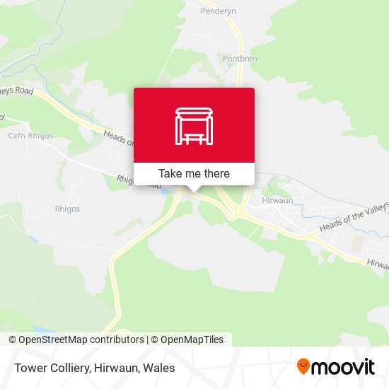 Tower Colliery, Hirwaun map
