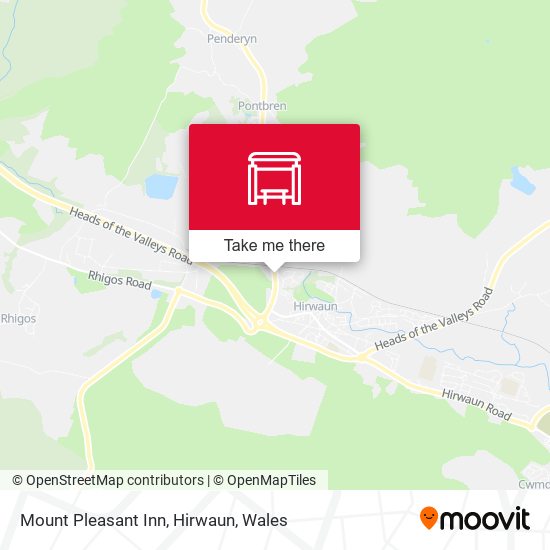 Mount Pleasant Inn, Hirwaun map