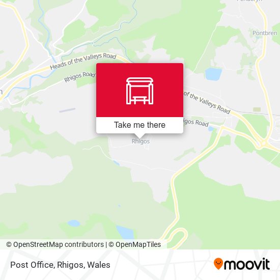 Post Office, Rhigos map