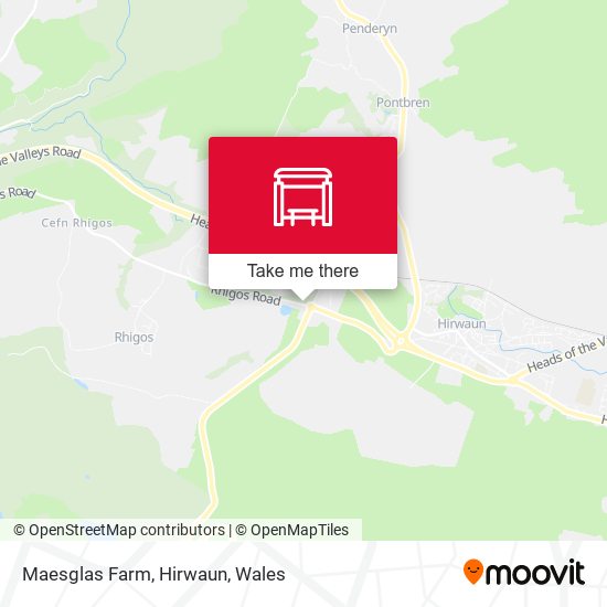 Maesglas Farm, Hirwaun map