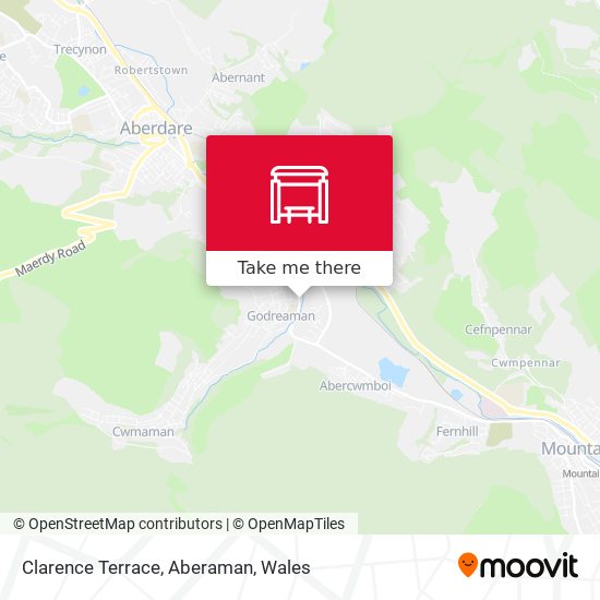 Clarence Terrace, Aberaman map