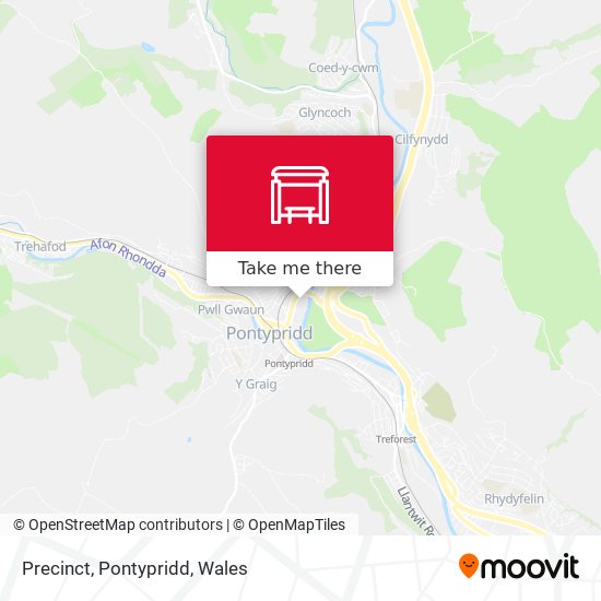Precinct, Pontypridd map