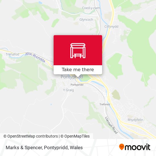 Marks & Spencer, Pontypridd map