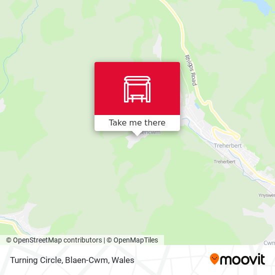 Turning Circle, Blaen-Cwm map