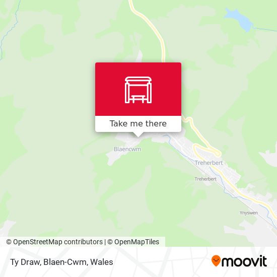 Ty Draw, Blaen-Cwm map