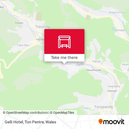 Gelli Hotel, Ton Pentre map