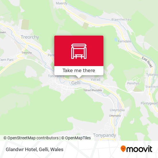 Glandwr Hotel, Gelli map