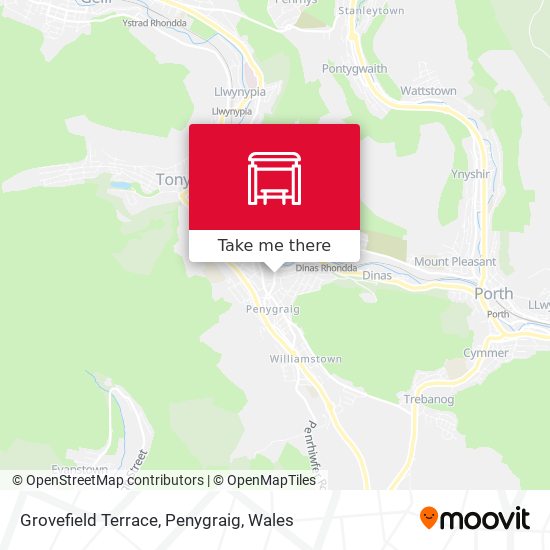Grovefield Terrace, Penygraig map