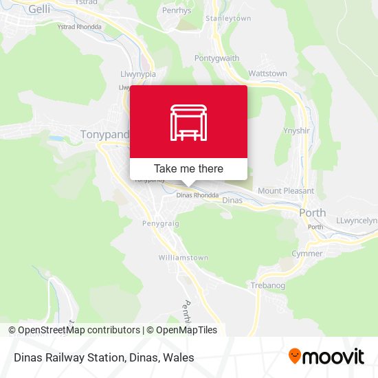 Dinas Railway Station, Dinas map