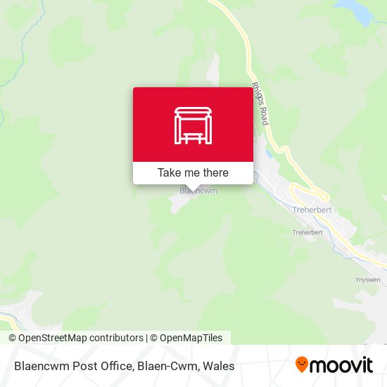 Blaencwm Post Office, Blaen-Cwm map