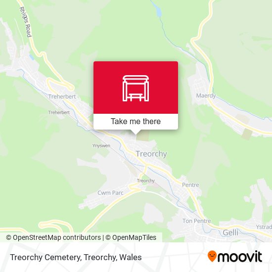 Treorchy Cemetery, Treorchy map