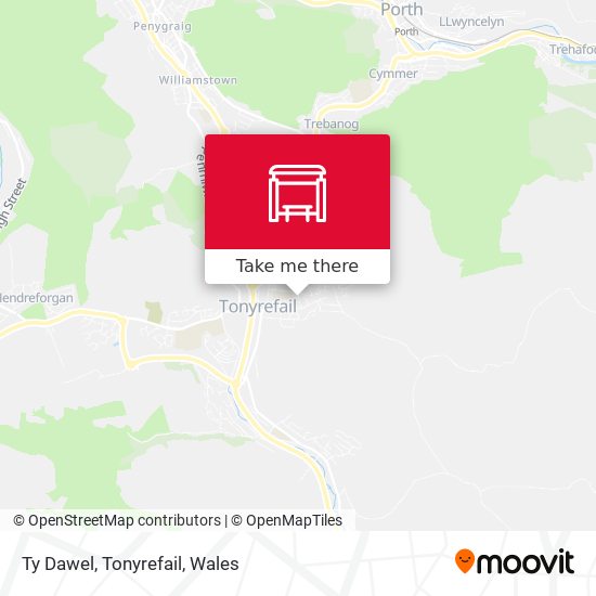 Ty Dawel, Tonyrefail map