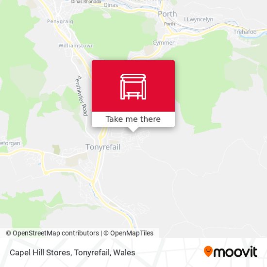 Capel Hill Stores, Tonyrefail map