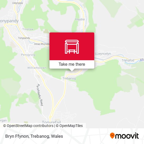 Bryn Ffynon, Trebanog map