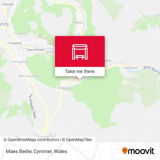 Maes Bedw, Cymmer map