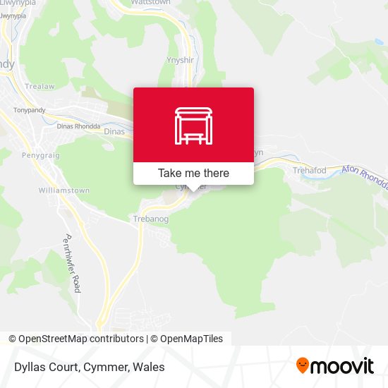 Dyllas Court, Cymmer map