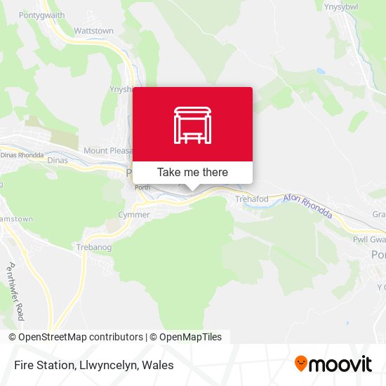 Fire Station, Llwyncelyn map