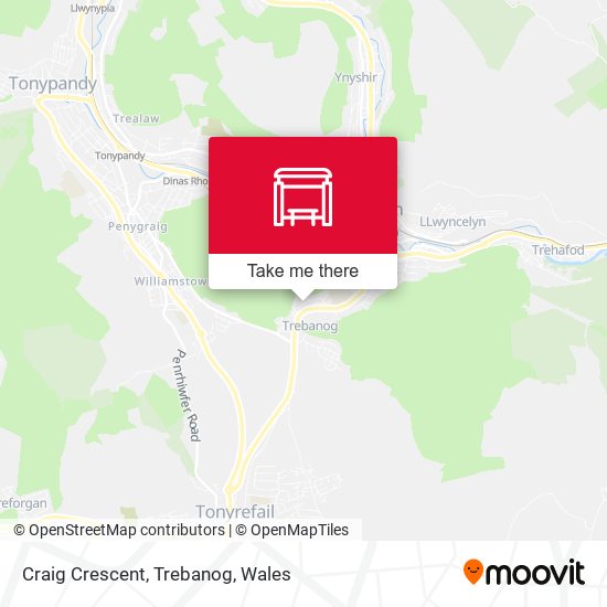 Craig Crescent, Trebanog map