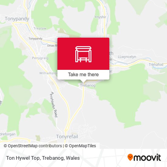 Ton Hywel Top, Trebanog map