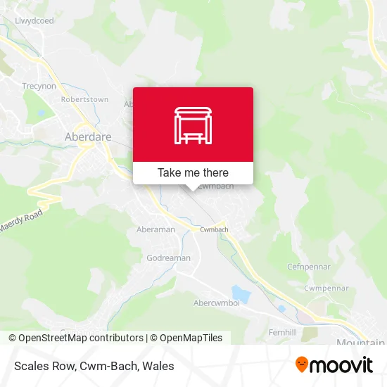 Scales Row, Cwm-Bach map