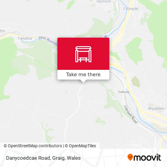 Danycoedcae Road, Graig map