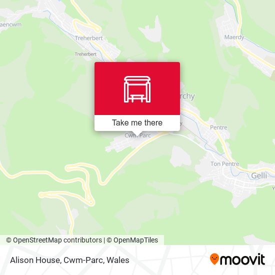 Alison House, Cwm-Parc map