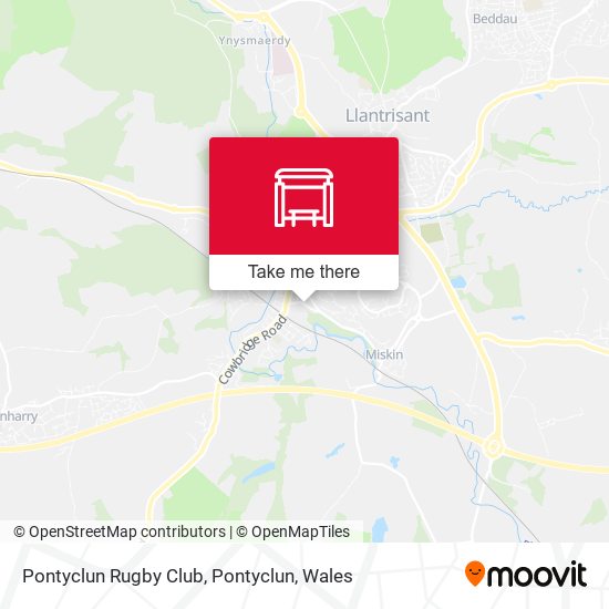Pontyclun Rugby Club, Pontyclun map