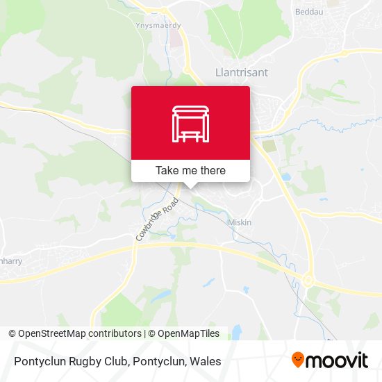 Pontyclun Rugby Club, Pontyclun map