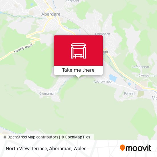 North View Terrace, Aberaman map