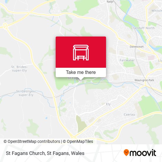 St Fagans Church, St Fagans map