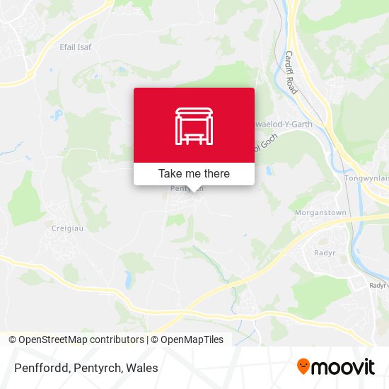 Penffordd, Pentyrch map