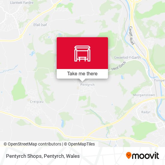 Pentyrch Shops, Pentyrch map