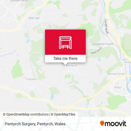 Pentyrch Surgery, Pentyrch map