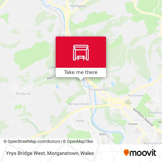 Ynys Bridge West, Morganstown map