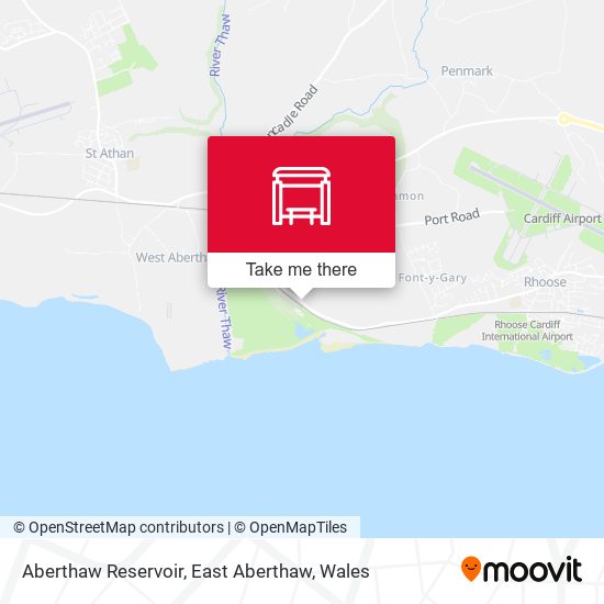 Aberthaw Reservoir, East Aberthaw map