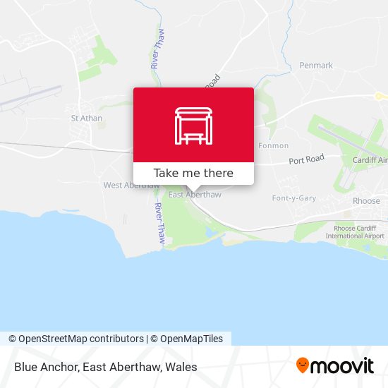 Blue Anchor, East Aberthaw map
