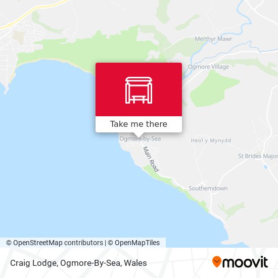 Craig Lodge, Ogmore-By-Sea map
